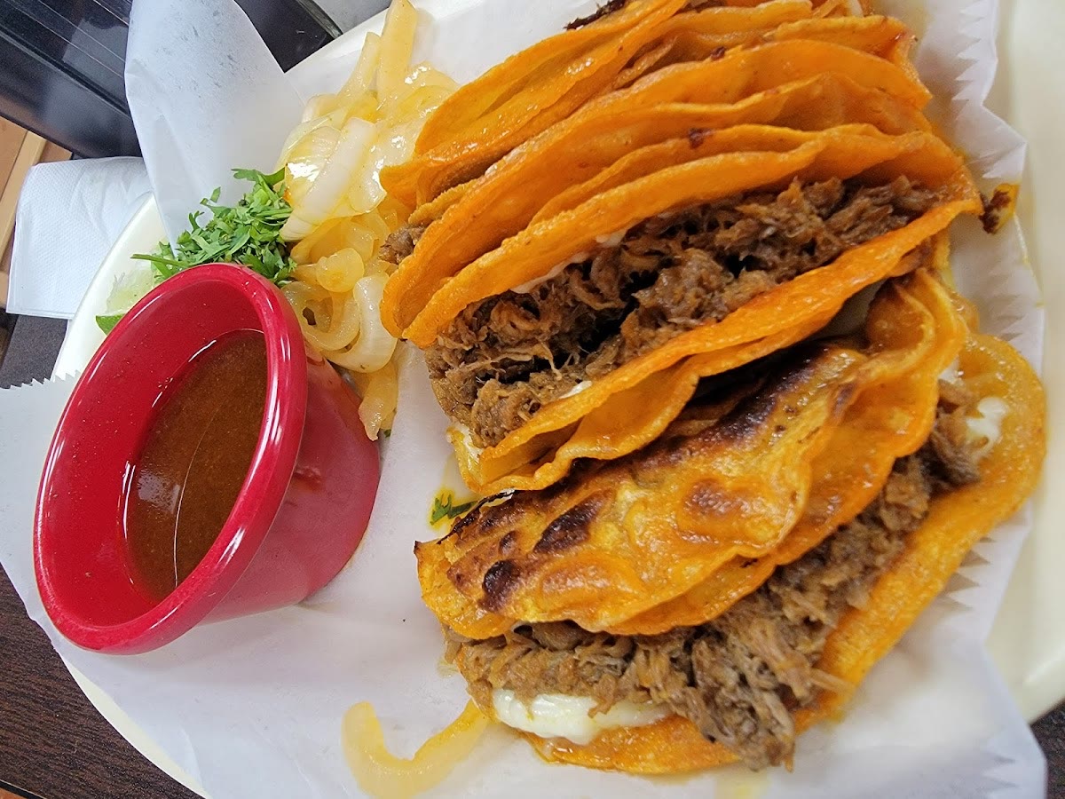 Quesabirria with consomé